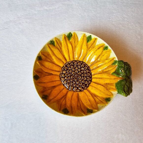 Vintage Vicky Wesley Signed Numbered Sunflower Teapot Bowl Cup Set - Picture 8 of 15